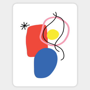 Joan Miro Abstract Sticker